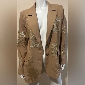 NVLT Notch Lapel Sequin Blazer